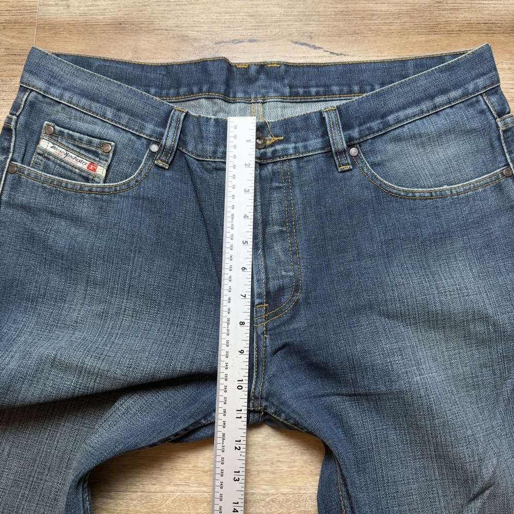 Vintage Diesel Kratt Jeans Men 38x32 Blue Relaxed Straight Dark Wash Made Italy - Picture 13 of 16